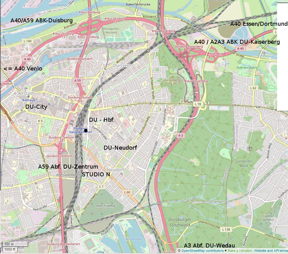 Stadtplan-Übersicht